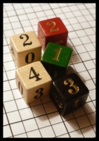 Dice : Dice - 6D - Group Wooden Numerals - Ebay May 2011